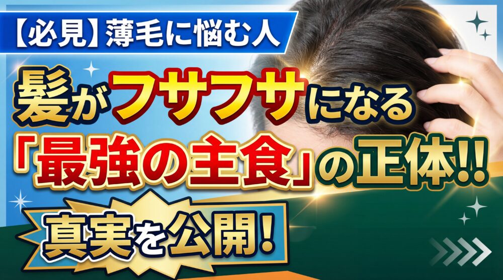 【薄毛必見】髪を太くする「最強の主食」