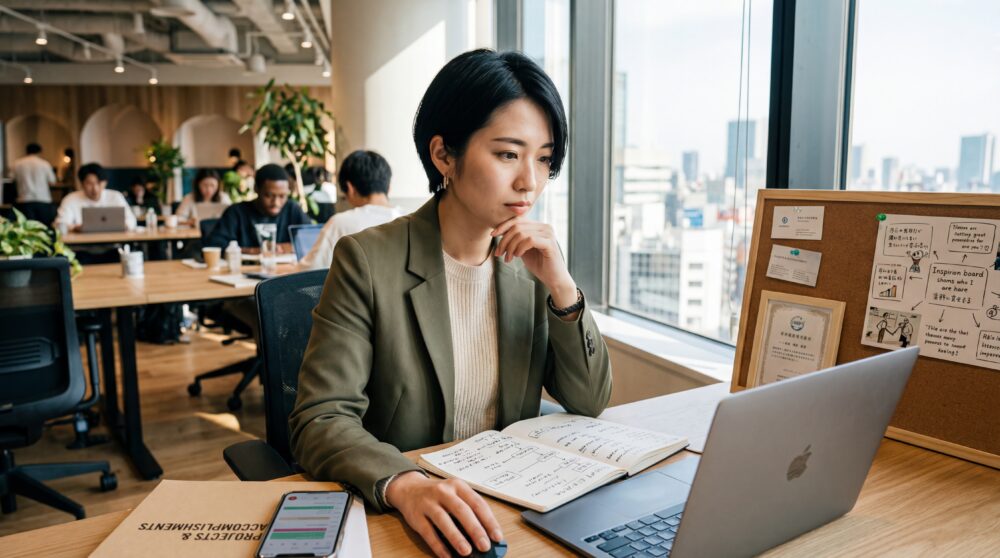 キャリアは作る1人の日本人画像