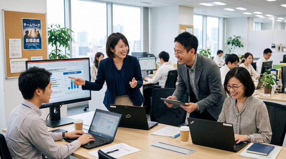 ホワイト企業で楽しく働く日本人
